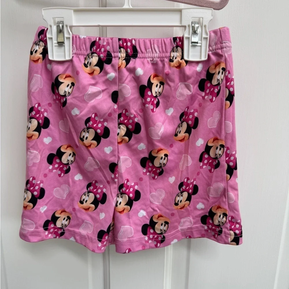 NWOT Disney 5T Girls Pink Minnie Mouse Kids Pajama Bottoms Shorts